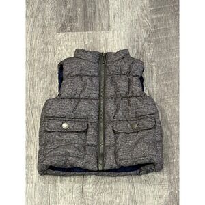 Rorie Whelan Kids Puffer Vest‎ Gray Navy Blue Outerwear Baby Toddler 12M